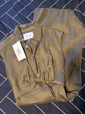 Frame Denim Olive Green Maxi Dress